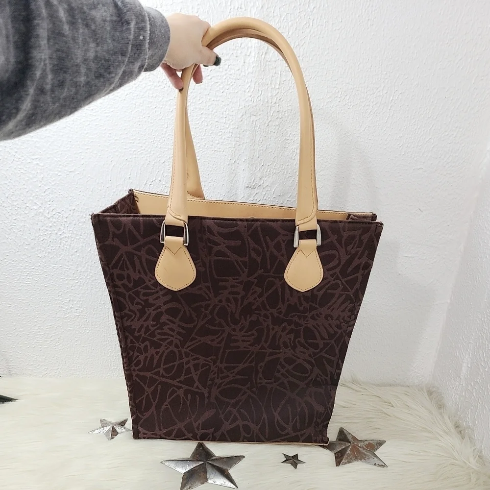 Diane von Furstenberg Vase tote bag brown jacquard fabric
